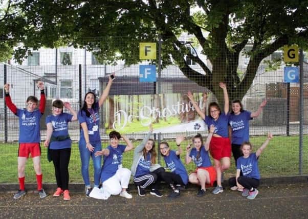 The group of Ribblesdale students who have organised the De-stresstival with supporting Lancashire Mind staff.