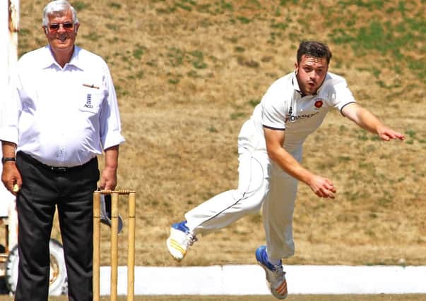 Torrisholme bowler Daniel Wood. Picture: Tony North.