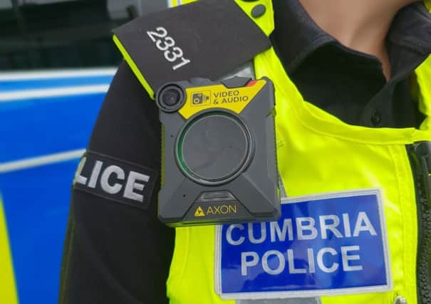 Body-worn video camera allows police to capture and manage evidence.