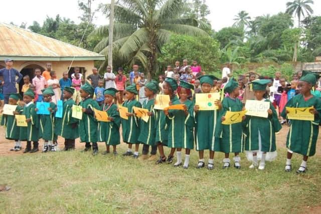 The recent graduation ceremony at the school.