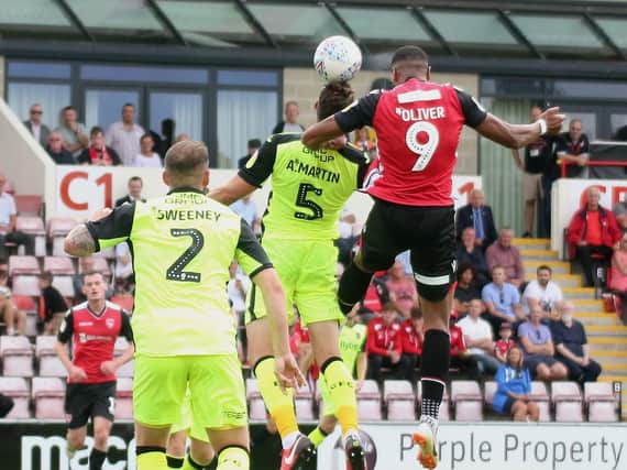 Vadaine Oliver has led the line so far this season for Morecambe
