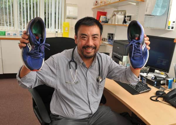Photo Neil Cross. Dr David Cheung is running Chicago marathon for St John's Hospice, following the discovery of a tumour on his left kidney