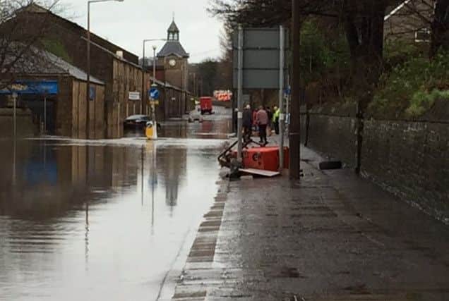 Flooding on Caton Road during Storm Desmond.