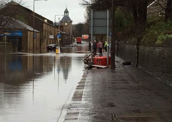 Flooding on Caton Road during Storm Desmond.