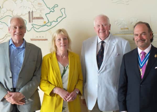 Pictured from left: John Bache JP National Chairman of the MA, Janet Brimley JP Chairman Lancashire County MA, Lord Shuttleworth President of the Lancashire County Branch and High Sheriff Anthony Attard.