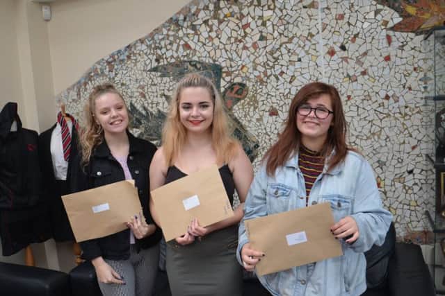 Central Lancaster High School pupils celebrate their GCSE results.