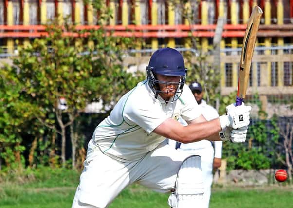 Morecambe captain, Ryan Pearson hit 52 runs against Fleetwood CC on Monday. Picture: Tony North
