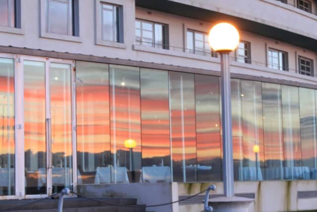 READER PICTURE

A sunset reflection from the Midland Hotel, Morecambe, by Irene Salvador.