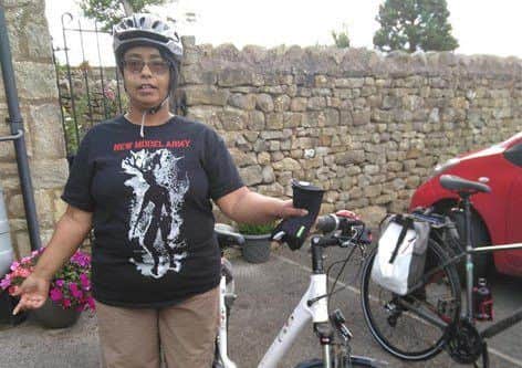 Part of Fariha's challenge will be to ride her bike for a certain amount of miles.