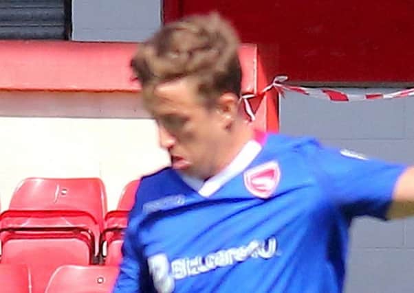 Andy Fleming has a decent chance for Morecambe