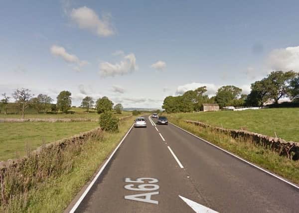 The crash occurred on the A65 near Whinney Mire Lane in Ingleton. Picture: Google Street View.
