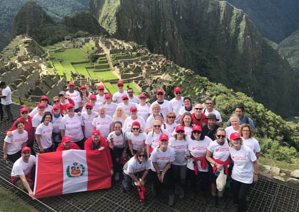 The Machu Picchu trekkers at the end of their trip in April 2018.