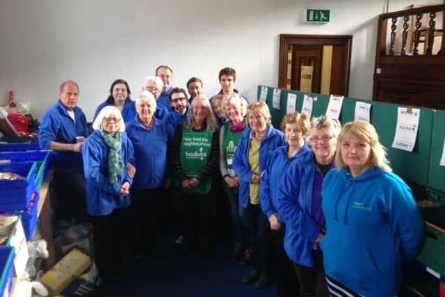 Annette Smith, right, with some of the Morecambe Bay Foodbank volunteers.