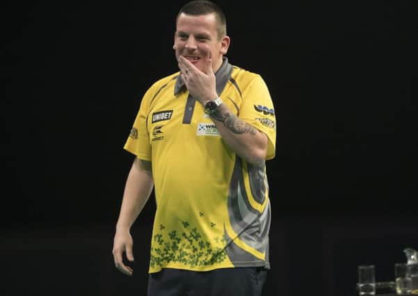 Dave Chisnall lost to Michael van Gerwen. Picture: Lawrence Lustig.