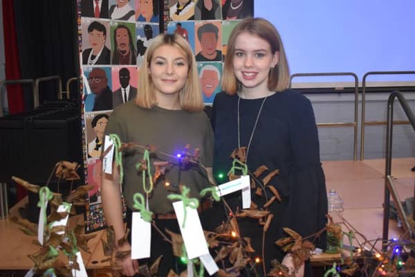 Sixth Form Council chair Polly Haythornthwaite and secretary Charlotte Ryan, who organised the programme of events.