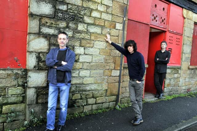 From left, Mick Armistead, David Blackwell and Ian Dicken outside Lancaster Music Co-op