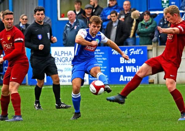 Lancaster City beat Ossett United in the FA Trophy. Picture: Tony North