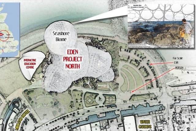 Eden Project North plan. By Ian Hughes.