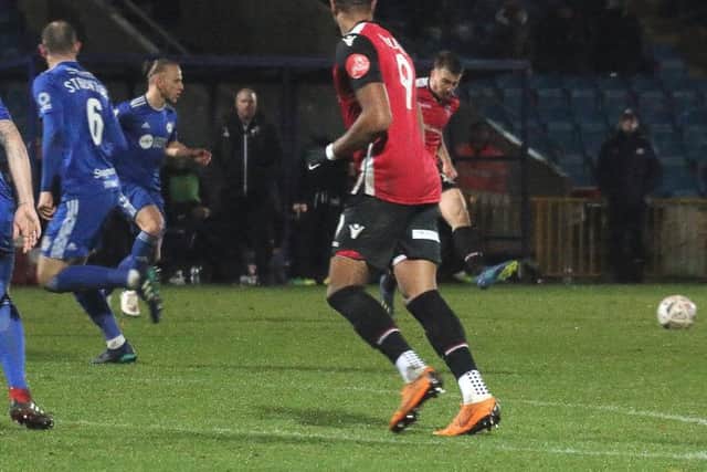Morecambe were beaten by FC Halifax Town in the FA Cup.