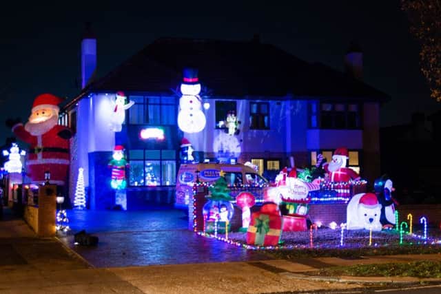 The Christmas display pictured last week before it was vandalised. Photo: Kelvin Stuttard