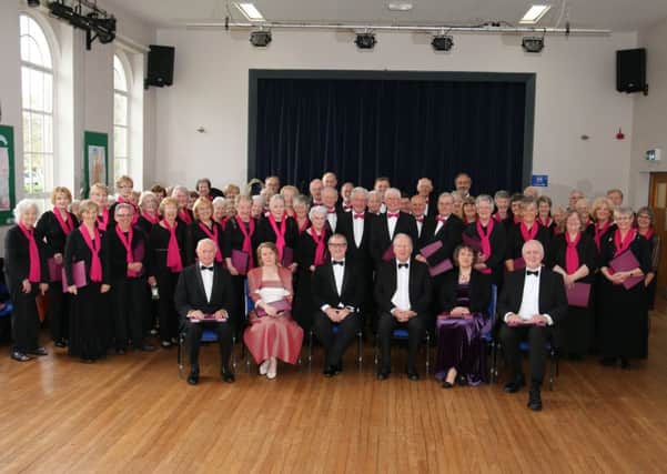 Carnforth Choral Society pictured at their spring 2015 concert in Morecambe.