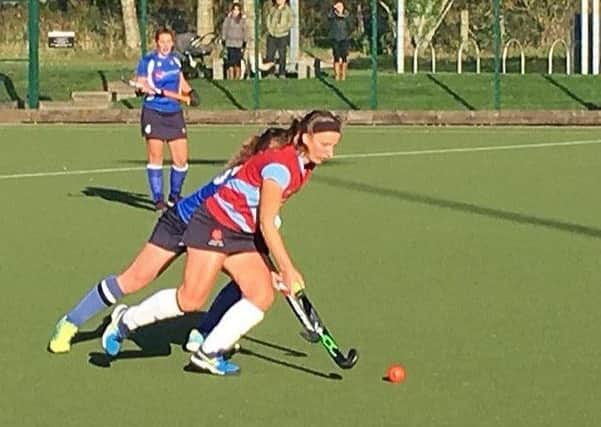 Hayley Standeven-Johns in action for Lancaster Hockey Club.