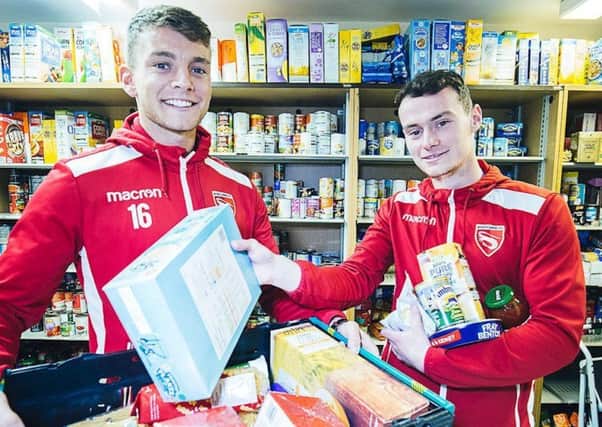 Morecambe are doing their bit to aid the Morecambe Bay Foodbank