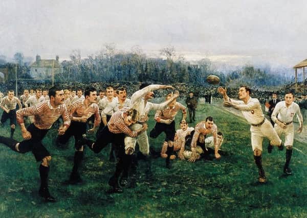 'The Rugby Match' by William Barnes Wollen. Picture supplied by World Rugby Museum, Twickenham.