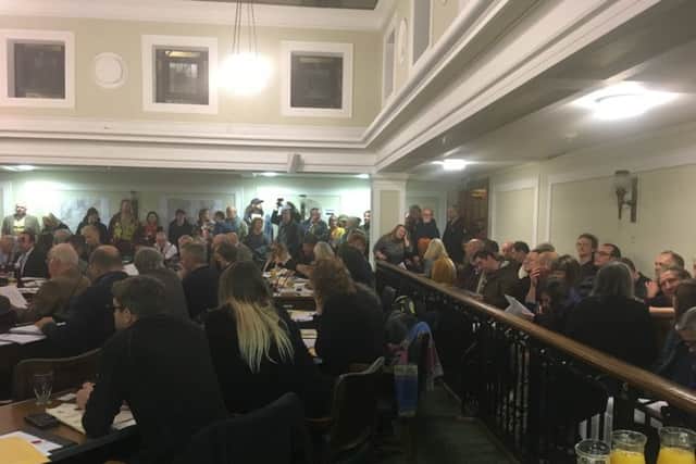 Many people attended the meeting in support of Lancaster Music Co-op.
