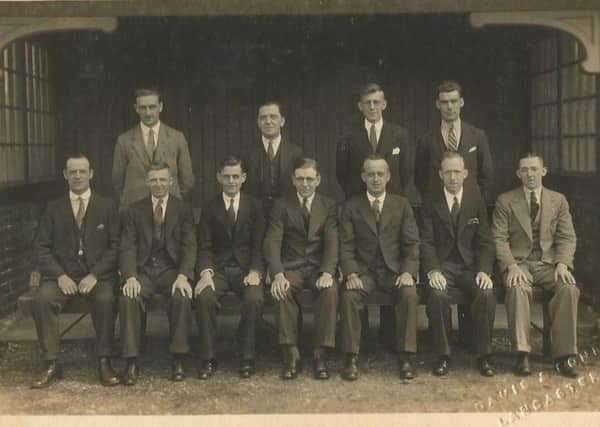 Williamsons Football Committee pictured in season 1932-33 on the Giant Axe.