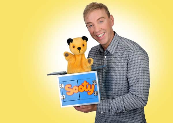 Sooty with Richard Cadell.
