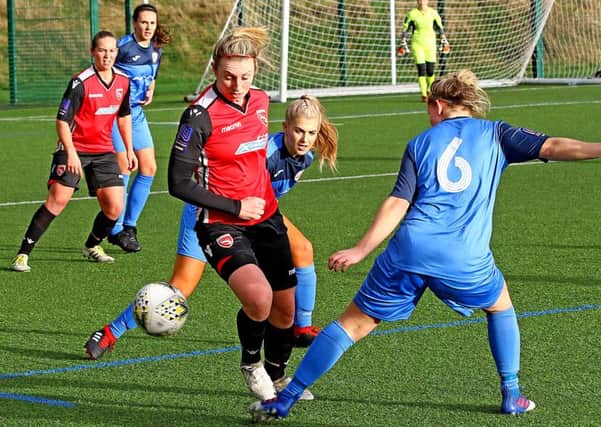 Morecambe Ladies on the attack. Picture: Tony North.