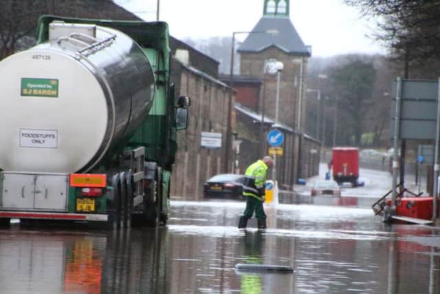 Flooding in Caton Road during Storm Desmond in December 2015