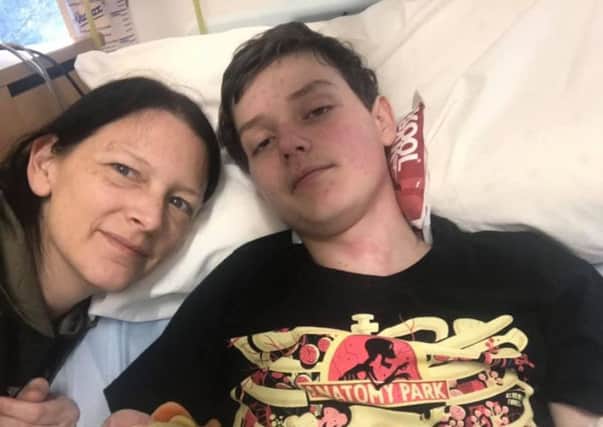 Reece Holt with his mum Rachel, taken on Thursday January 17, the day before he passed away.