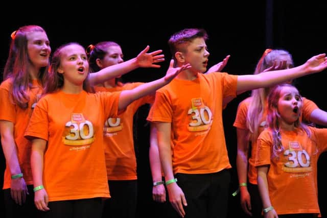 Lakes Choir from Stagecoach Theatre School performed in London's West End.