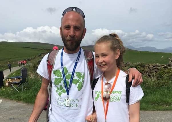 Matt Marshall from Lancaster who walked the Keswick to Barrow last year with his 11-year-old daughter, Nina, in aid of St John's Hospice, Lancaster.