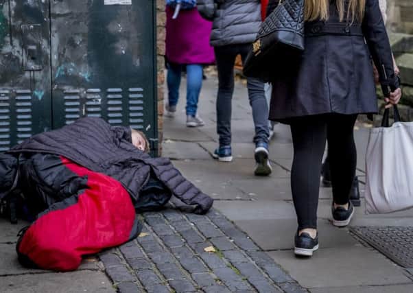 Housing charity Shelter blamed a lack of social housing, spiralling rents, and a faulty benefits system for the dramatic rise in the number of rough sleepers.
