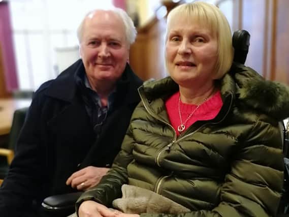 Vicky Round and her husband Nigel asked a health committee to support a charter for motor neuron patients