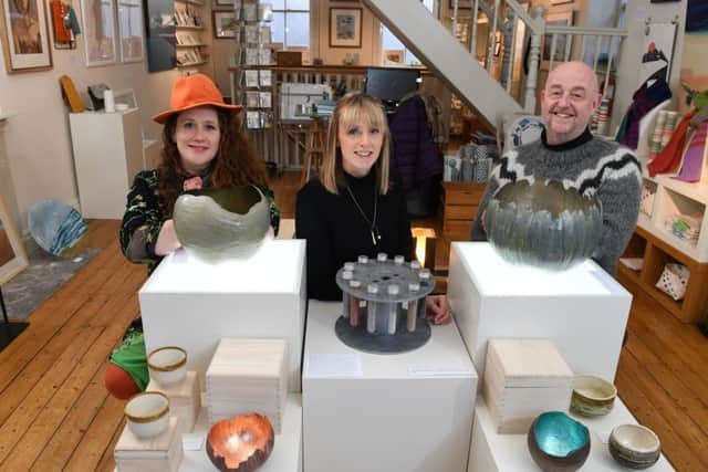 Photo Neil Cross
Siobhan Newton and Martin Miles-Moore exhibiting ceramics at Arteria in Lancaster, with Jane Richardson