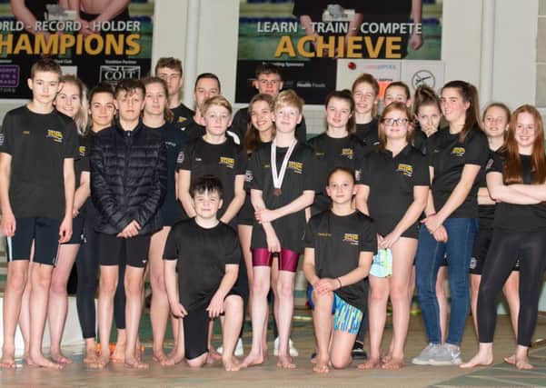Carnforth Otters county swimmers.