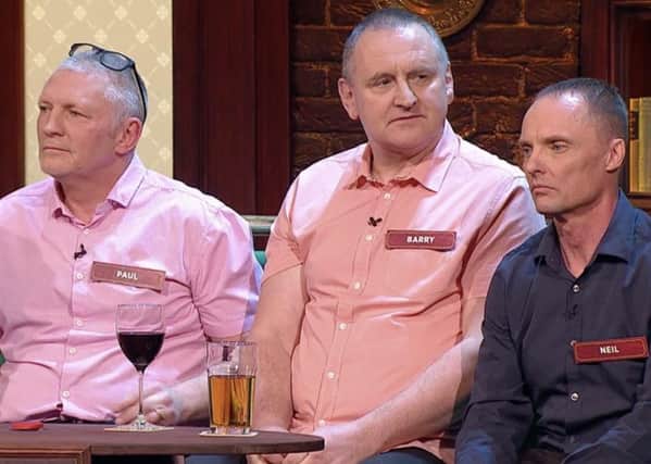 Paul, Barry and Neil on The Great British Pub Quiz.