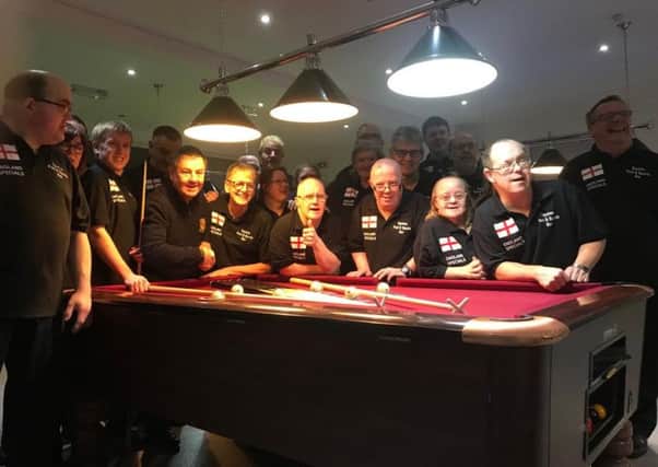 A big thank you to Mick Hoyle(Squires Lancaster)and Lansil Golf Club from the Clubhouse( Mencap ) Morecambe for having Mencap as their 2018 charity.The sponsorship has enabled the group to re-cover all their pool tables and provided cues plus other equipment.