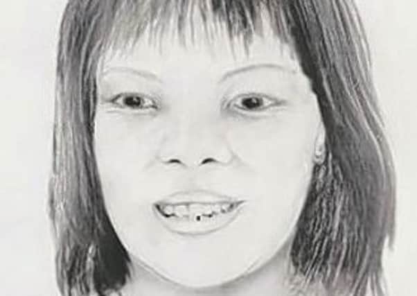 An artist's impression of the body of the woman, who has now been identified as Lamduan Armitage nee Seekanya.