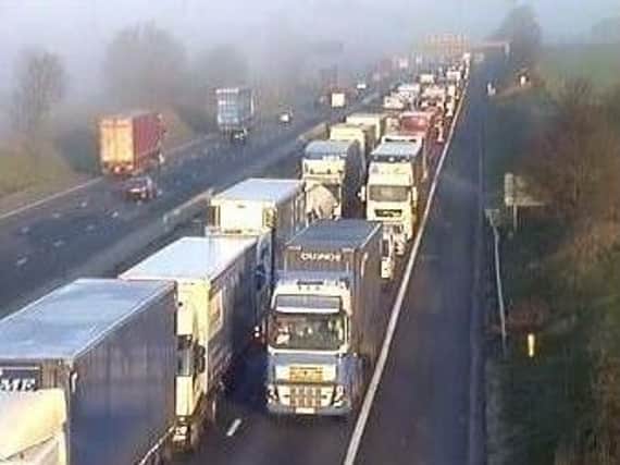 A multi-vehicle crash has forced police to close the M6 carriageway in Cheshire overnight.