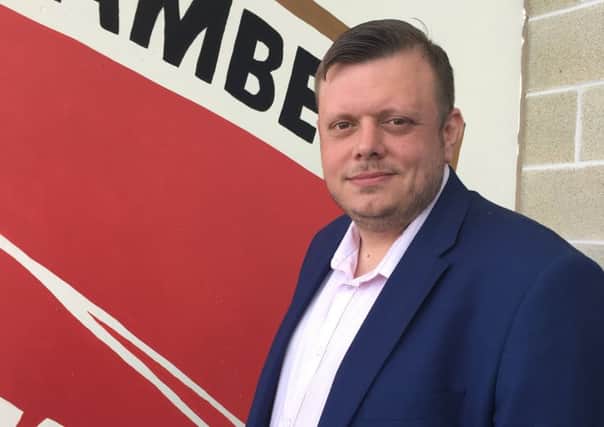 Martin Thomas, new commercial manager at Morecambe FC.