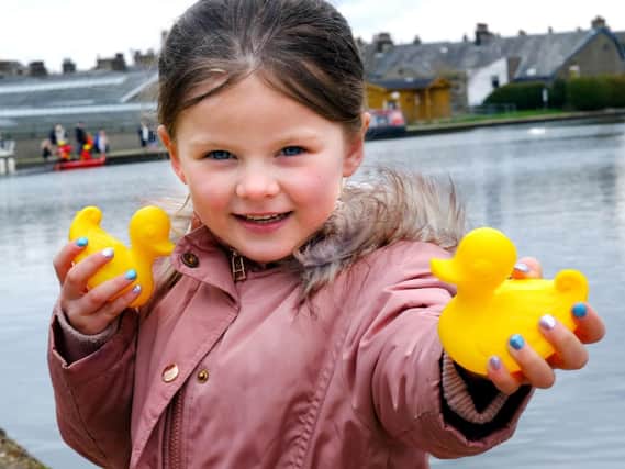Ellie-Jayne Ramsden at last years CancerCare duck race event. Picture: Mark Harrison