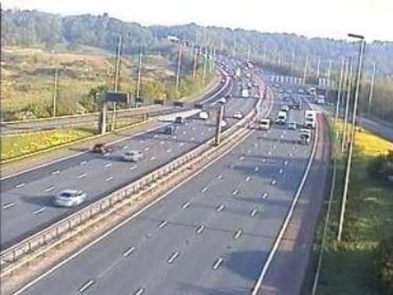 Debris on the southbound M6 is causing delays between junctions 33 and 34.