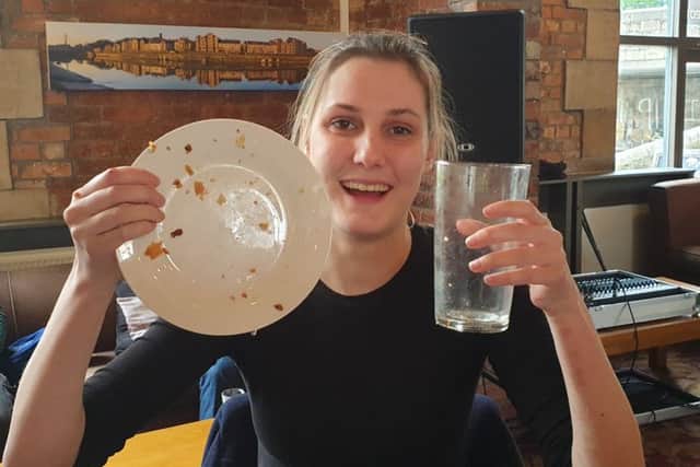 Daisy Manson won the official Lancaster Beer and Pie Festival pie eating contest 2019.