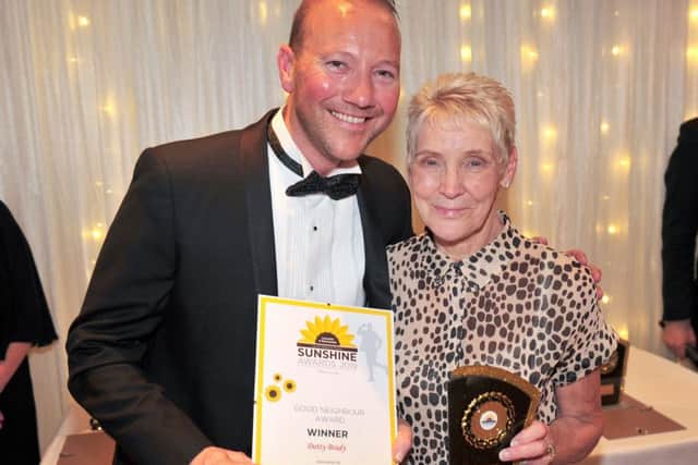 Dotty Brady wins the Good Neighbour Award at the Sunshine Awards 2019