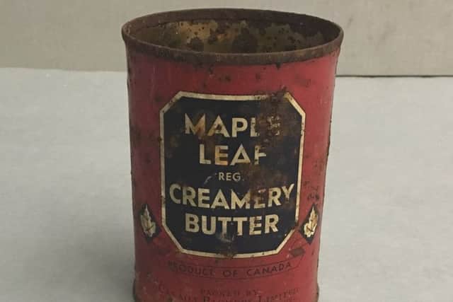 Food tin used by Eric Cooper. This is an exhibit in the museum.